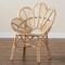 Baxton Studio Bianca Modern Bohemian Natural Brown Rattan Flower Chair 226-13115-ZORO - alternate 8
